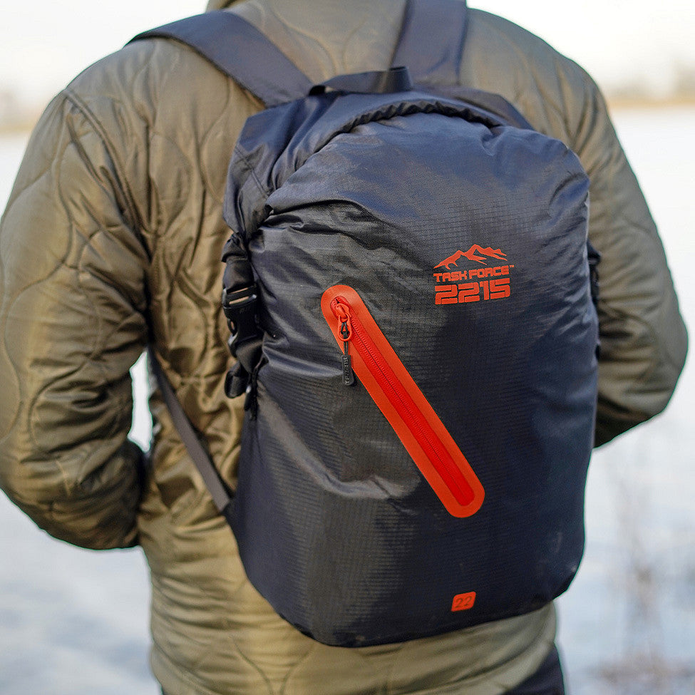 TF-2215 Beavertrail waterdichte rugtas 22 liter op de rug