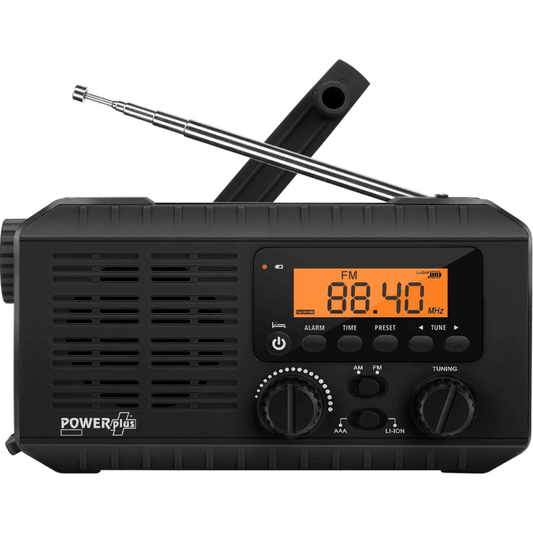Powerplus OX FM radio noodradio met zonnepaneel en opwindbaar - Rampready