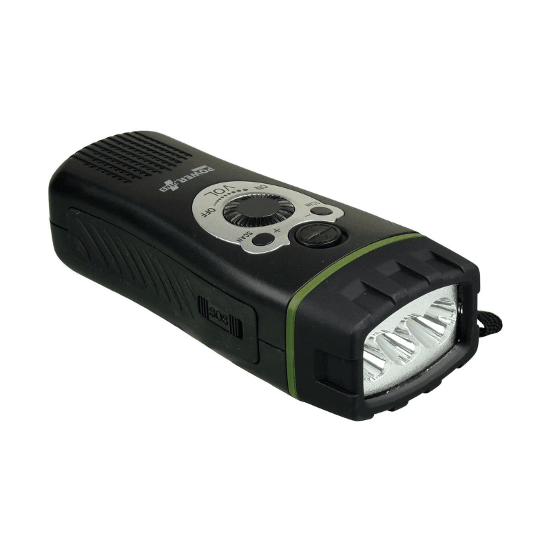 Powerplus Wolf opwindbare zaklamp en FM radio, noodradio - Rampready
