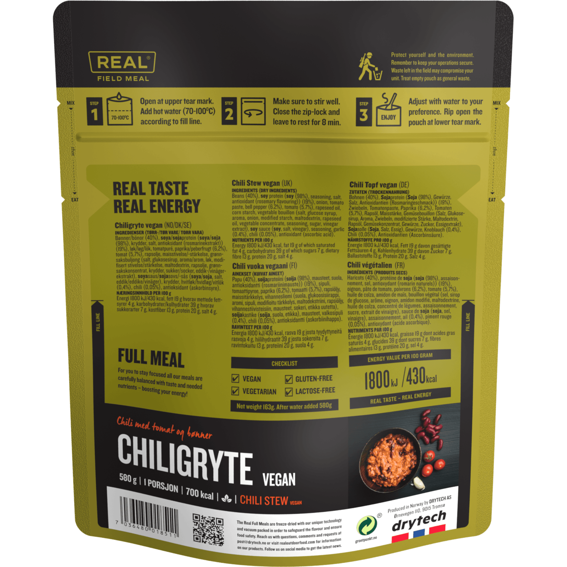 Real turmat chilistoof noodmaaltijd