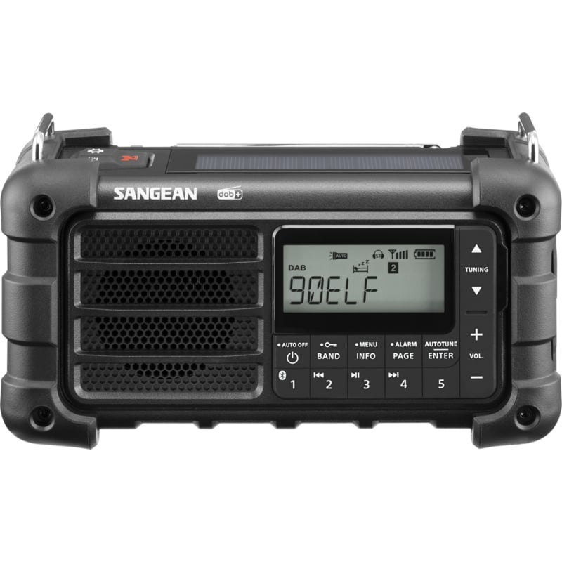 Sangean MMR-99 DAB+ noodradio met powerbank, zonnepaneel, dynamo, DAB+, FM en SOS alarm