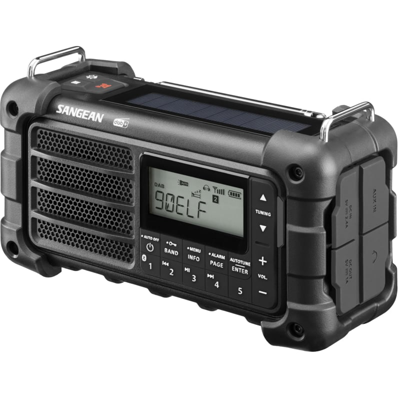 Sangean MMR-99 DAB+ noodradio met powerbank, zonnepaneel, dynamo, DAB+, FM en SOS alarm