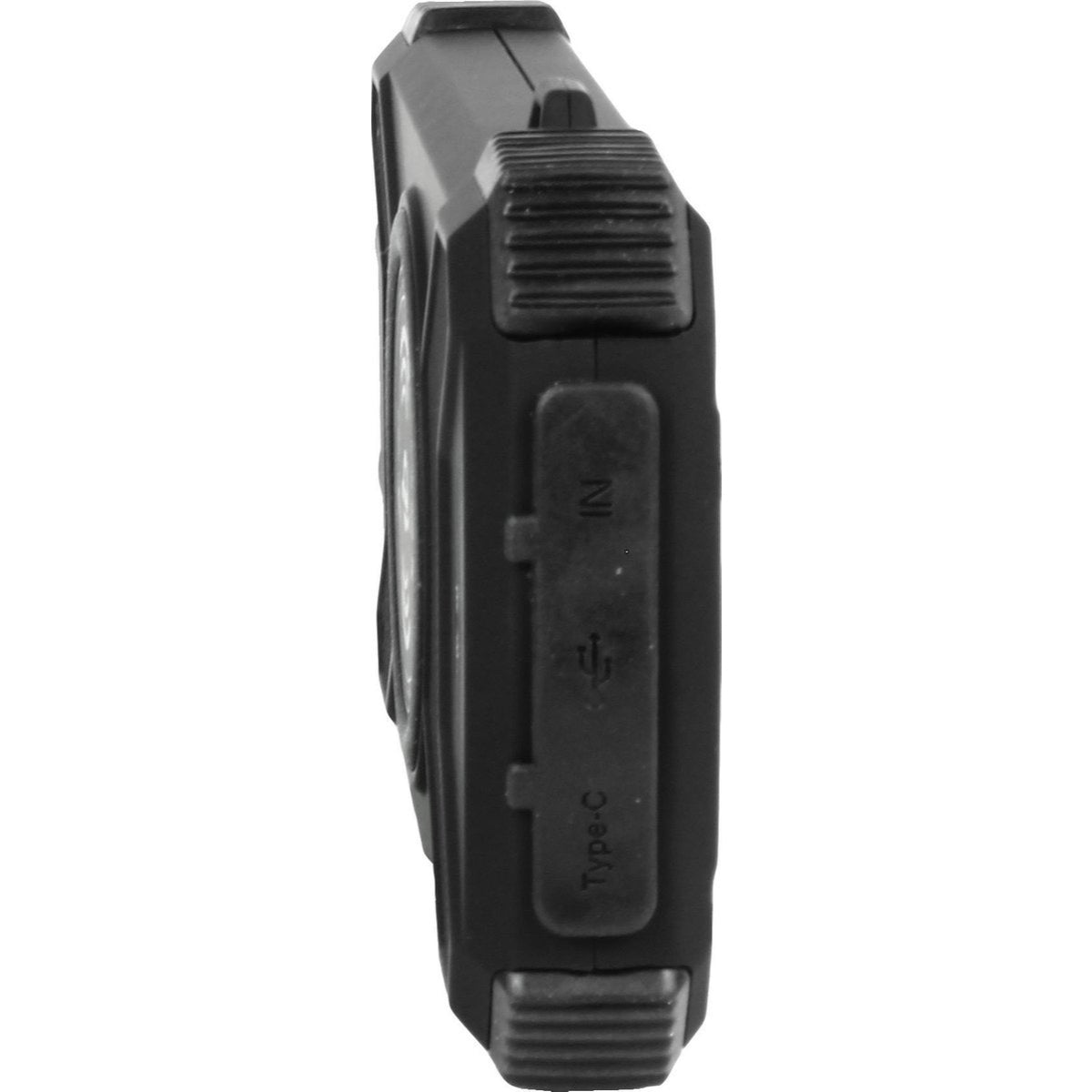 Powerplus Beluga waterdichte 10.000mah powerbank met zonnepaneel en ledlamp. zijkant