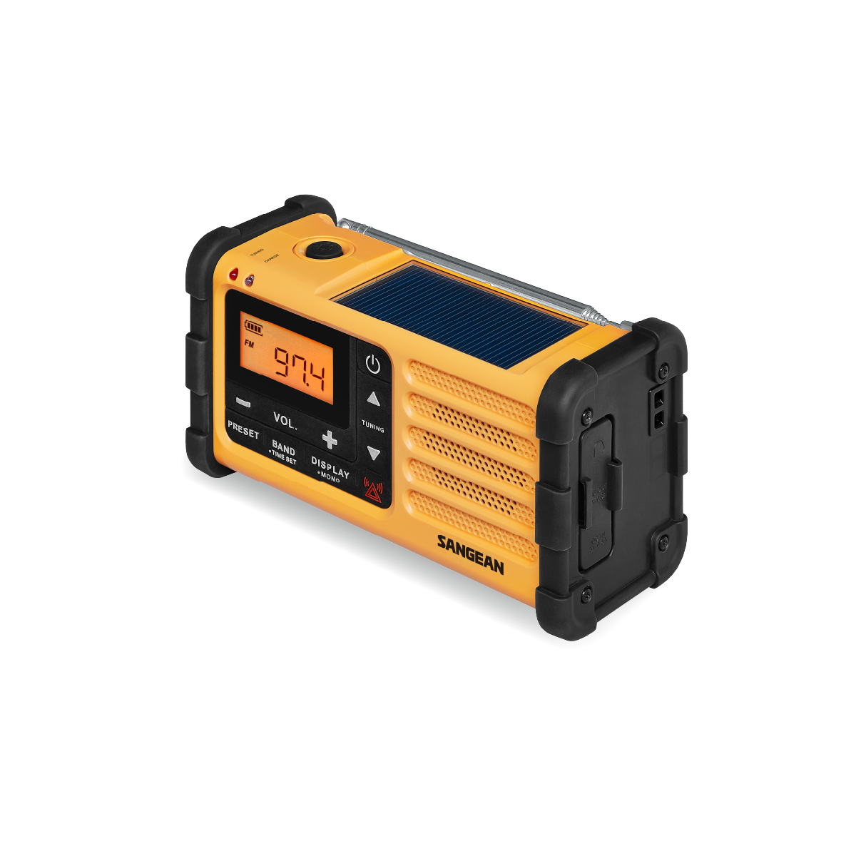 Sangean MMR-88 AM/FM noodradio zijkant