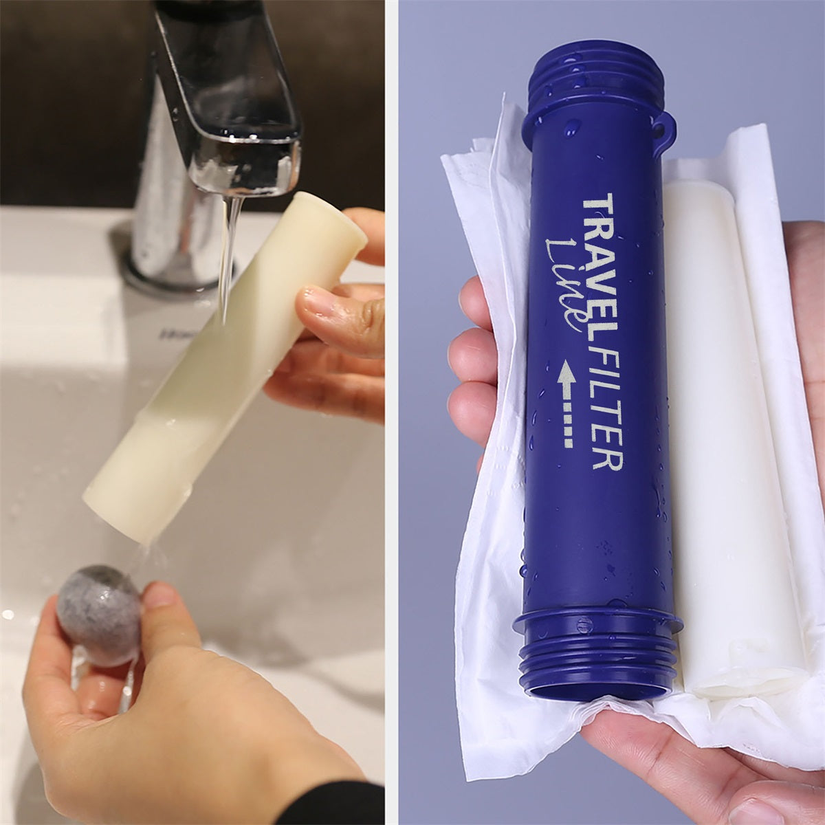 Travelline waterfilter reinigen