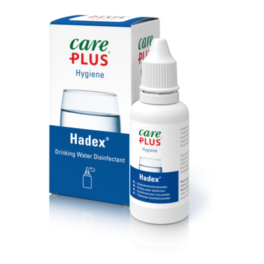 Care Plus Hadex Drinkwater Desinfectiemiddel flesje en doos - Rampready