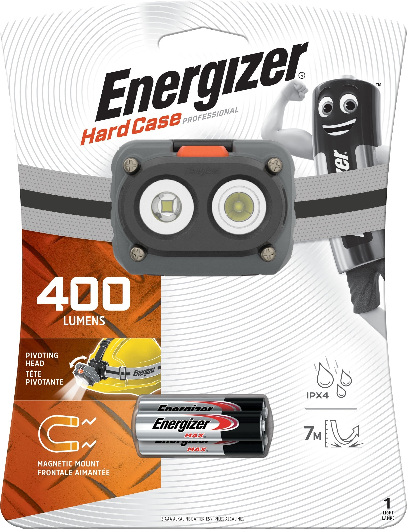 Energizer hoofdlamp hardcase 400 lumen