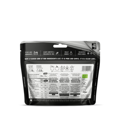 Lyofood	Organic Apple & Cinnamon Porridge 210g
achterkant
