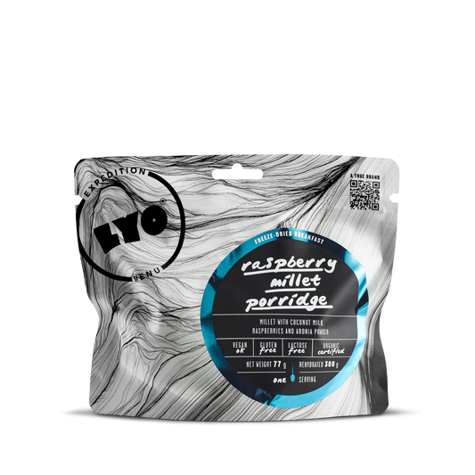 Lyofood	Organic Raspberry Millet Porridge 300g
 voorkant