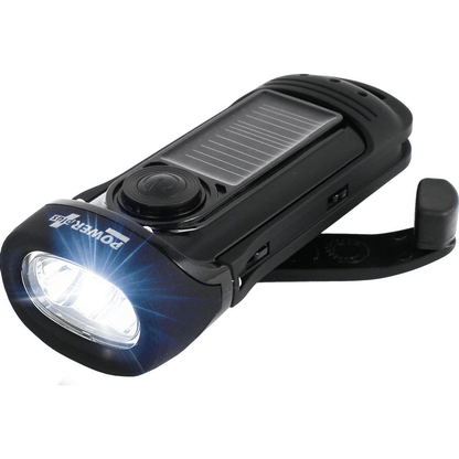 Powerplus barracuda: zaklamp met zonnepaneel en dynamo