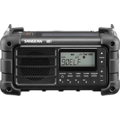 Sangean MMR-99 DAB+ noodradio met powerbank, zonnepaneel, dynamo, DAB+, FM en SOS alarm
