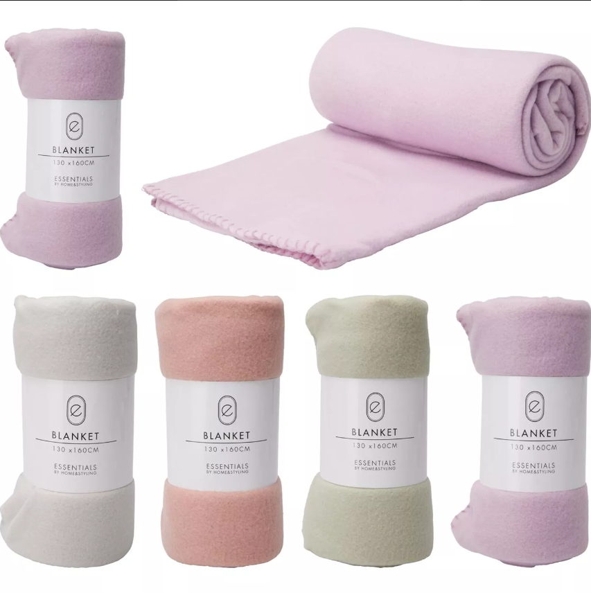 fleecedeken van 130x160cm in diverse kleuren