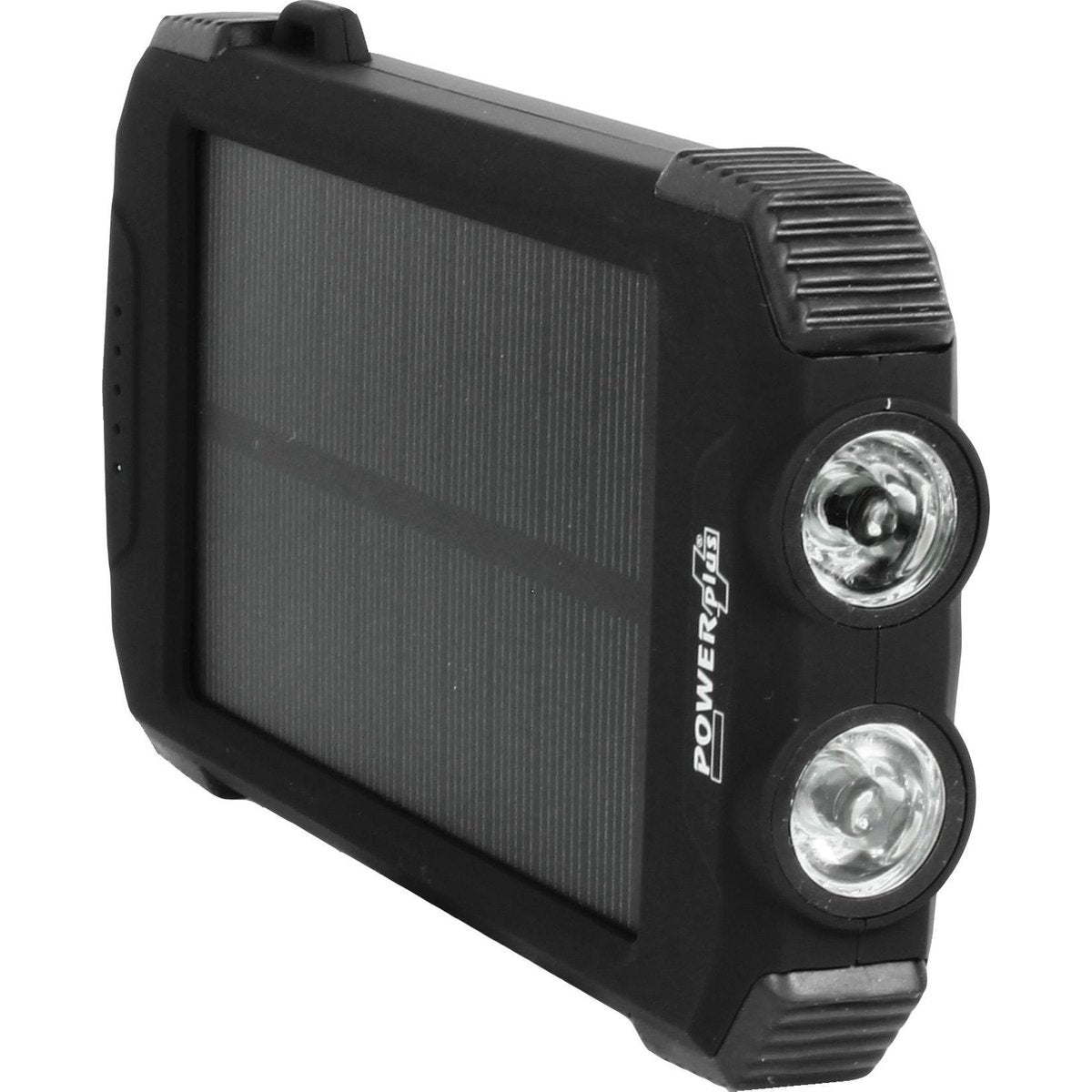 Powerplus Beluga waterdichte 10.000mah powerbank met zonnepaneel en ledlamp. zijkant lamp